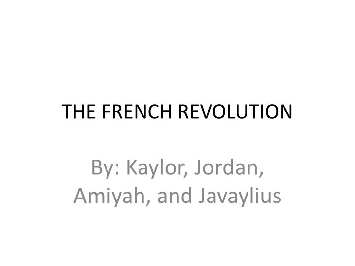 the french revolution