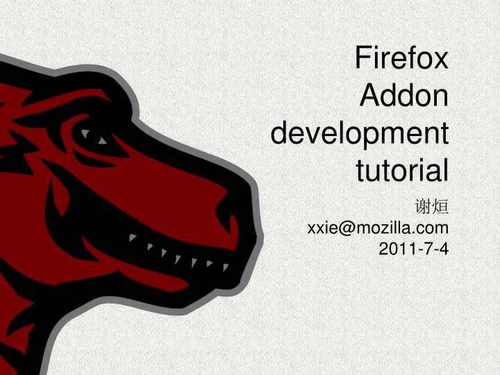 firefox addon development tutorial