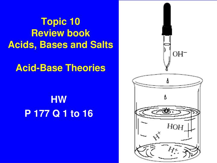 topic 10 review book acids bases and salts acid base theories