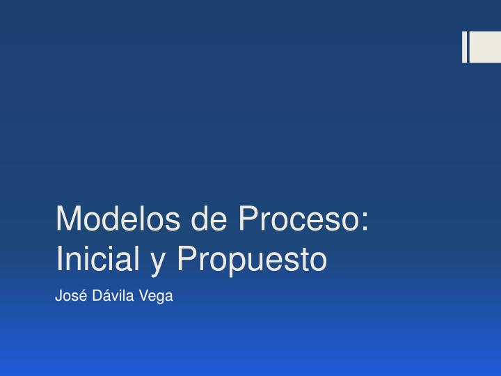modelos de proceso inicial y propuesto