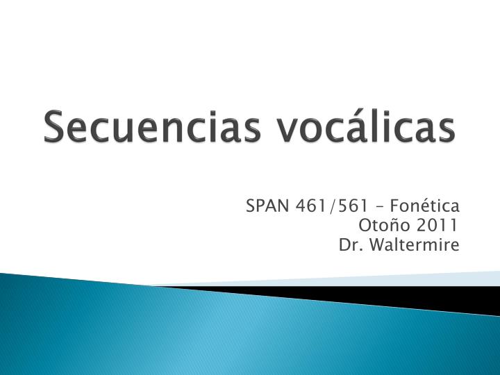 secuencias voc licas