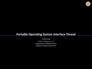 Portable Operating System Interface Thread