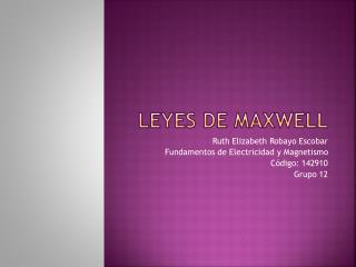 leyes de maxwell