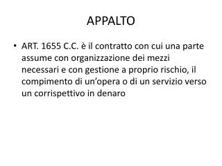 appalto