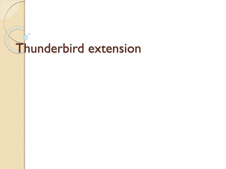 thunderbird extension