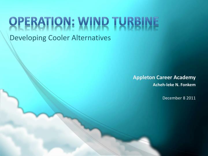 operation wind turbine