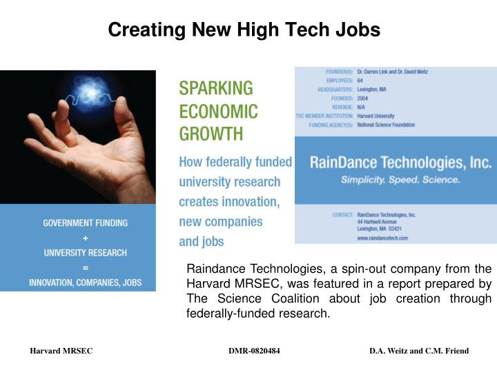 creating new high tech jobs