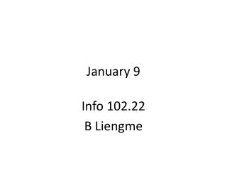 january 9