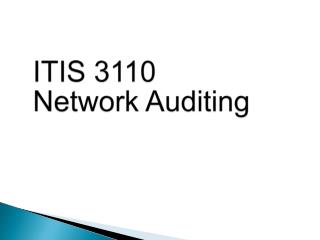 ITIS 3110 Network Auditing