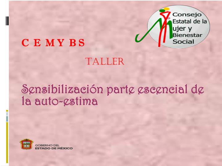 c e m y b s taller sensibilizaci n parte escencial de la auto estima