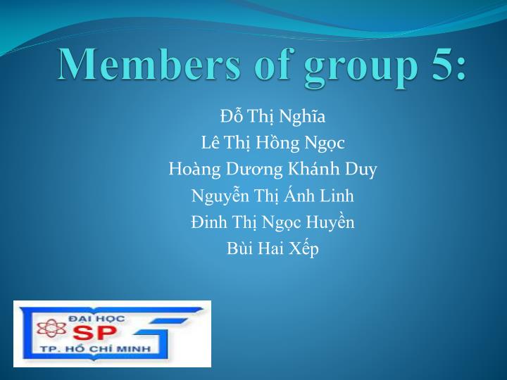 members of group 5