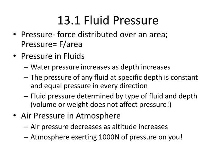 13 1 fluid pressure