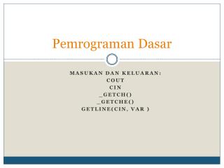 pemrograman dasar
