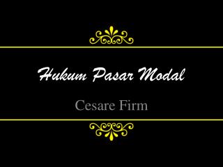 hukum pasar modal
