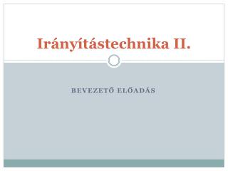 ir ny t stechnika ii