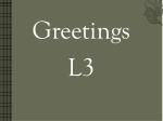 Greetings L3 - slide 1
