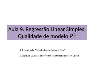 aula 9 regress o linear simples qualidade de modelo