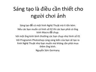 s ng t o l i u c n thi t cho ng i ch i nh