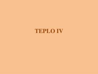 teplo iv