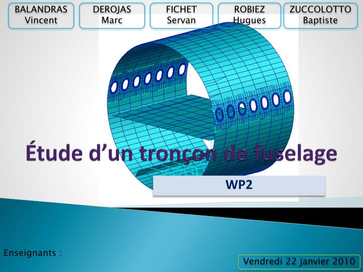 tude d un tron on de fuselage