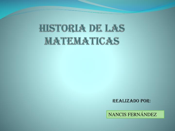 historia de las matematicas