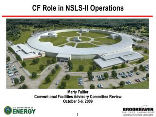 CF Role in NSLS-II Operations