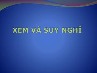 xem v suy ngh