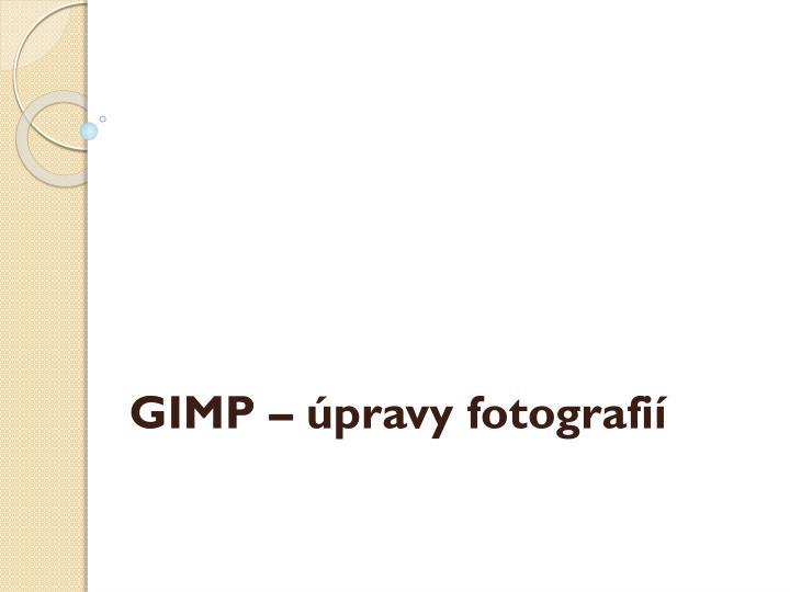 gimp pravy fotografi