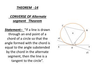 R.T.P:- XAY is tangent to the circle 	 Construction:- NIL