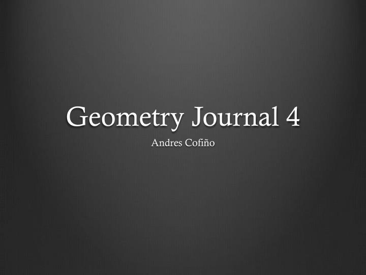 geometry journal 4
