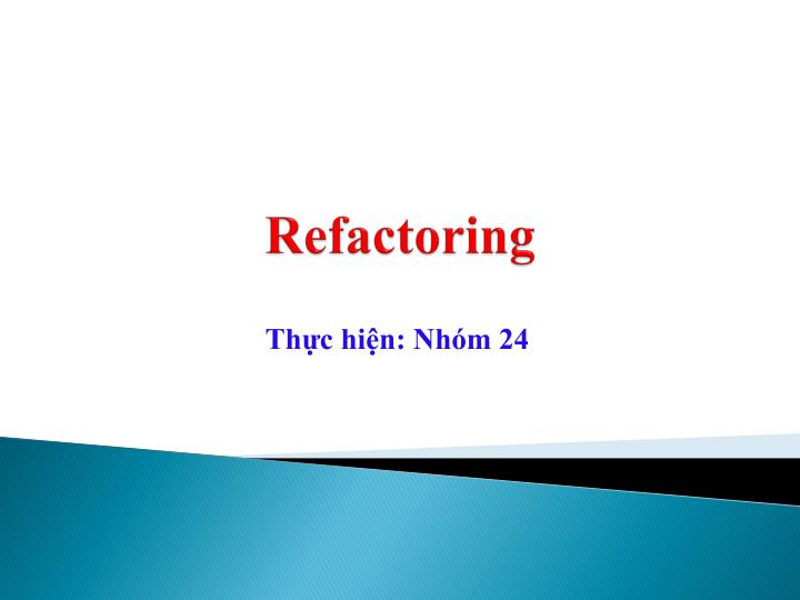 refactoring