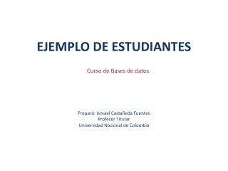 ejemplo de estudiantes