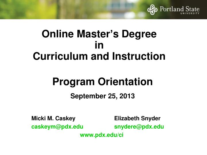 online master s degree in curriculum and instruction
