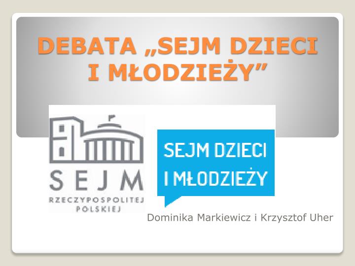 debata sejm dzieci i m odzie y