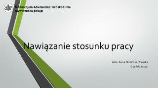nawi zanie stosunku pracy