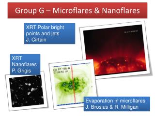 Group G – Microflares &amp; Nanoflares