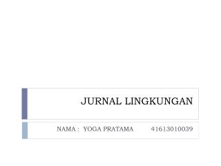jurnal lingkungan