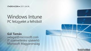 windows intune pc fel gyelet a felh b l