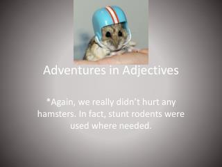 Adventures in Adjectives