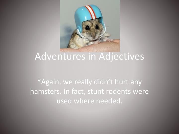 adventures in adjectives