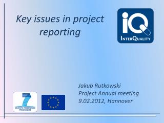 Key issues in project reporting