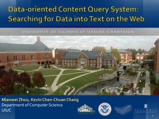 Data-oriented Content Query System: Searching for Data into Text on the Web