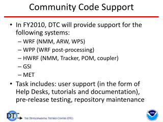 Community Code Support