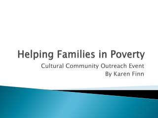 Helping Families in Poverty