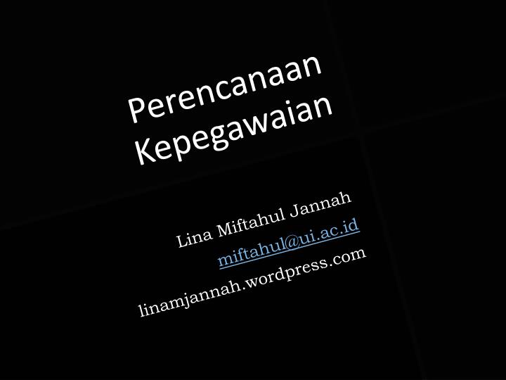 perencanaan kepegawaian