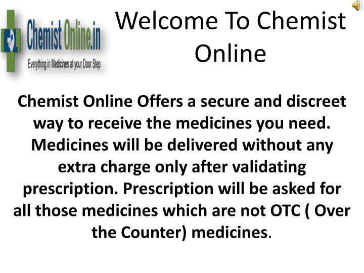 welcome to chemist online