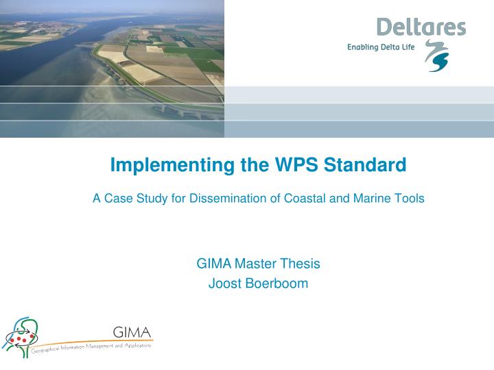 implementing the wps standard a case study for dissemination of coastal and marine tools