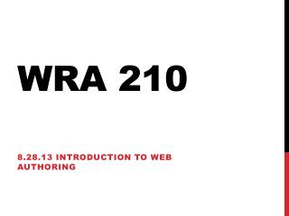 WRA 210