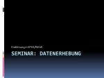Seminar: Datenerhebung - slide 1