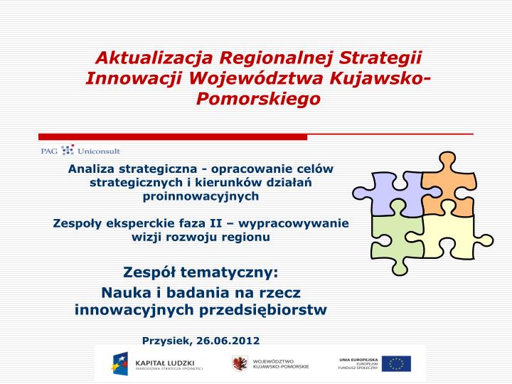 aktualizacja regionalnej strategii innowacji wojew dztwa kujawsko pomorskiego